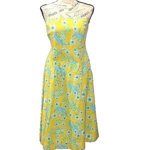 Lilly Pulitzer monkey and flower print Strapless Dress – Size 4